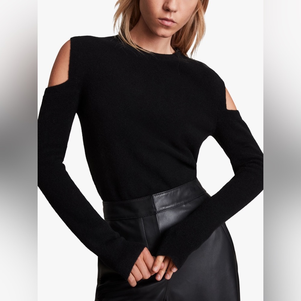 ALL SAINTS | Elion Cold Shoulder Wool Blend Jumper 🌑